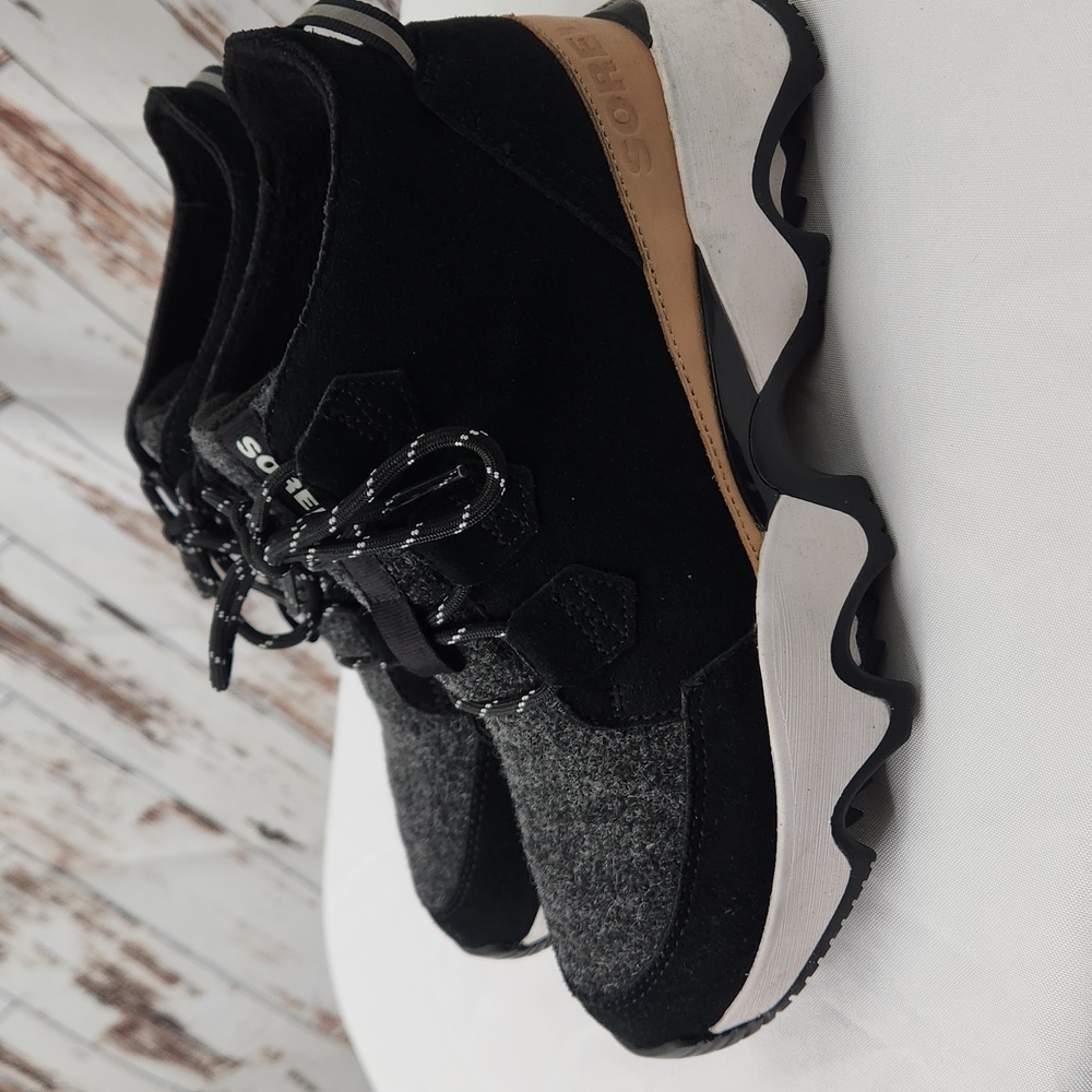 Sorel Kinetic Impact Caribou Waterproof in Black/Sea Salt - Picture 5 of 7